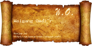 Weigang Omár névjegykártya